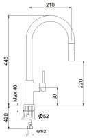 Смеситель для кухни Webert Doha DH940302015, хром