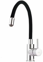 Смеситель для кухни Webert Viper VP920602564 с гибким изливом, черный/хром
