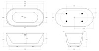 Акриловая ванна BelBagno BB401-1700-800 170x80, белая