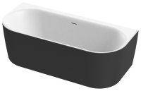 Акриловая ванна Cezares Metauro METAURO-INT-Wall-180-80-60-B-W-MATT 180x80, черная матовая