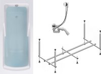 Акриловая ванна Timo Hella HELLA1575-KT15-SPV1505 150x75, белая