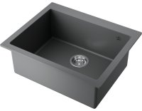Кухонная мойка OMOIKIRI Bosen 61-PL 4991216 61x50 из искусственного гранита, платина