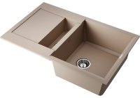 Кухонная мойка OMOIKIRI Sakaime 78-2-SA 4993116 78x50 из искусственного гранита, бежевый
