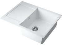 Кухонная мойка OMOIKIRI Sakaime 68-WH 4993126 68x50 из искусственного гранита, белый