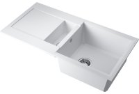 Кухонная мойка OMOIKIRI Sakaime 86-2-WH 4993129 86x46.5 из искусственного гранита, белый