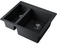 Кухонная мойка OMOIKIRI Bosen 59-2-BL 4993149 59x50 из искусственного гранита, черный
