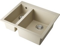 Кухонная мойка OMOIKIRI Bosen 59-2-BE 4993150 59x50 из искусственного гранита, ваниль