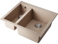 Кухонная мойка OMOIKIRI Bosen 59-2-SA 4993151 59x50 из искусственного гранита, бежевый