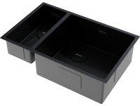 Кухонная мойка OMOIKIRI Taki 69-2-U/IF-GB-R Side 4993183 69.5x44 стальная, графит