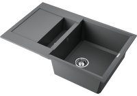 Кухонная мойка OMOIKIRI Sakaime 78-2-PL 4993199 78x50 из искусственного гранита, платина