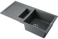 Кухонная мойка OMOIKIRI Sakaime 86-2-PL 4993203 86x46.5 из искусственного гранита, платина
