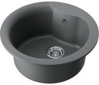 Кухонная мойка OMOIKIRI Yasugata 48R-PL 4993212 48.5x48.5 из искусственного гранита, платина