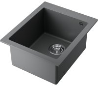Кухонная мойка OMOIKIRI Bosen 41-PL 4993218 41x50 из искусственного гранита, платина