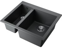 Кухонная мойка OMOIKIRI Bosen 59-2-PL 4993224 59x50 из искусственного гранита, платина