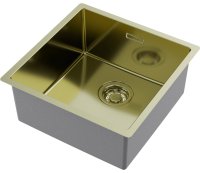 Кухонная мойка OMOIKIRI Tadzava 44-U/I Ultra LG 4993264 44x44 стальная, светлое золото