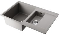 Кухонная мойка OMOIKIRI Daisen 78-2-GR 4993332 78x51 из искусственного гранита, leningrad grey