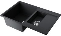 Кухонная мойка OMOIKIRI Daisen 78-2-BL 4993334 78x51 из искусственного гранита, черный
