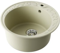 Кухонная мойка OMOIKIRI Tovada 51-BE 4993363 51x51 из искусственного гранита, ваниль