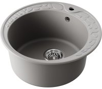 Кухонная мойка OMOIKIRI Tovada 51-GR 4993367 51x51 из искусственного гранита, leningrad grey