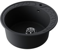 Кухонная мойка OMOIKIRI Tovada 51-BL 4993369 51x51 из искусственного гранита, черный