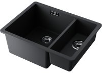 Кухонная мойка OMOIKIRI Kata 55-2-U-BL 4993389 55x42 из искусственного гранита, черный