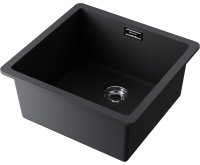 Кухонная мойка OMOIKIRI Kata 44-U-BL 4993403 44x42 из искусственного гранита, черный