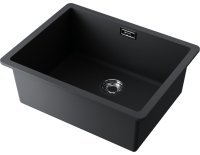 Кухонная мойка OMOIKIRI Kata 54-U-BL 4993410 54x42 из искусственного гранита, черный