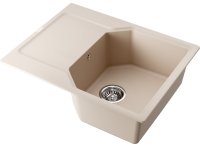 Кухонная мойка OMOIKIRI Yonaka 65-SA 4993415 65x51 из искусственного гранита, бежевый