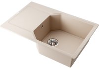 Кухонная мойка OMOIKIRI Yonaka 78-LB-SA 4993416 78x51 из искусственного гранита, бежевый
