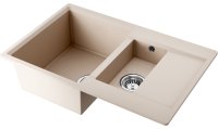 Кухонная мойка OMOIKIRI Daisen 78-2-SA 4993417 78x51 из искусственного гранита, бежевый