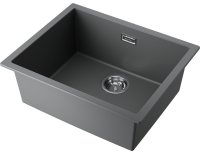 Кухонная мойка OMOIKIRI Yamakawa 55T-U/I-PL 4993433 55.6x45.6 из искусственного гранита, платина