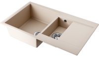 Кухонная мойка OMOIKIRI Daisen 86-2-SA 4993478 86x51 из искусственного гранита, бежевый