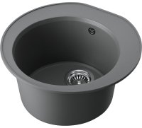Кухонная мойка OMOIKIRI Miya 50R PL 4993511 50.5x49 из искусственного гранита, платина