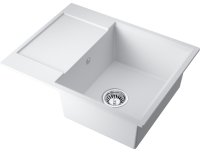 Кухонная мойка OMOIKIRI Daisen 65T-WH 4993514 65x51 из искусственного гранита, белый