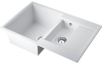 Кухонная мойка OMOIKIRI Daisen 78-2T-WH 4993530 78x51 из искусственного гранита, белый
