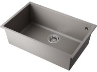 Кухонная мойка OMOIKIRI Tedori 66-U-GR 4993541 66x42 из искусственного гранита, leningrad grey