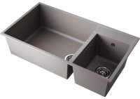 Кухонная мойка OMOIKIRI Tedori 85-2-U-GR 4993542 85x46.5 из искусственного гранита, leningrad grey