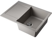 Кухонная мойка OMOIKIRI Sakaime 68-GR 4993545 68x50 из искусственного гранита, leningrad grey