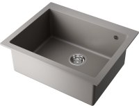 Кухонная мойка OMOIKIRI Bosen 61-GR 4993557 61x50 из искусственного гранита, leningrad grey