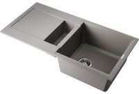 Кухонная мойка OMOIKIRI Sakaime 86-2-GR 4993560 86x46.5 из искусственного гранита, leningrad grey
