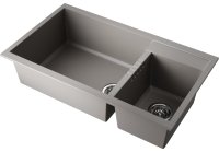 Кухонная мойка OMOIKIRI Tedori 86-2-LB-GR 4993573 86x50 из искусственного гранита, leningrad grey