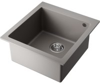 Кухонная мойка OMOIKIRI Bosen 47-GR 4993594 47x50 из искусственного гранита, leningrad grey