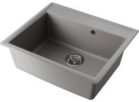Кухонная мойка OMOIKIRI Daisen 60-GR 4993620 60x51 из искусственного гранита, leningrad grey