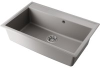 Кухонная мойка OMOIKIRI Daisen 77-GR 4993628 77x51 из искусственного гранита, leningrad grey