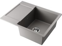 Кухонная мойка OMOIKIRI Daisen 65-GR 4993682 65x51 из искусственного гранита, leningrad grey