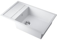 Кухонная мойка OMOIKIRI Sumi 78-LB-WH 4993722 78x50 из искусственного гранита, белый