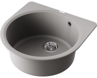 Кухонная мойка OMOIKIRI Akegata 51-GR 4993756 51x51 из искусственного гранита, leningrad grey