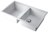 Кухонная мойка OMOIKIRI Kitagawa 86-2-WH 4993806 86x51 из искусственного камня, белый