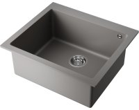 Кухонная мойка OMOIKIRI Bosen 57A-GR 4993819 57x50 из искусственного камня, leningrad grey