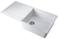 Кухонная мойка OMOIKIRI Sakaime 100-WH 4993887 100x50 из искусственного гранита, белый